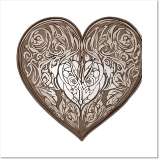 Elegant Tribal Heart Design No. 700 Posters and Art